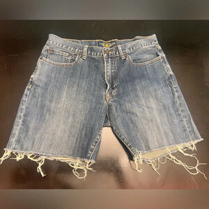 Lucky Brand Women’s 32x30 cut off shorts Vintage straight dark wash denim